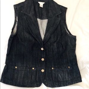 Denim Vest Christopher and Banks Jeans Sleeveless